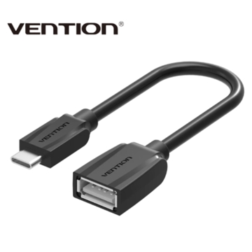 კაბელი Vention VAS-A41-B010 USB 2.0 A Female to Type-C Male OTG Cable 0.1M Black