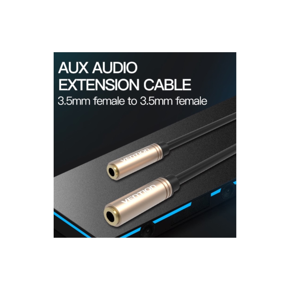 კაბელი VENTION BFABY 3.5mm Female to Female Audio Extension Cable 0.3M Red Metal Type