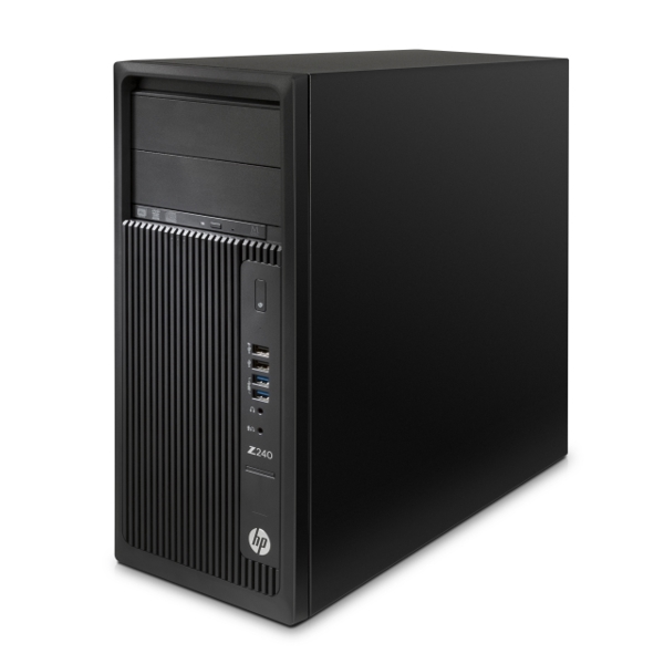 ბრენდ კომპიუტერი HP Z240 Tower Workstation - Customizable Intel Core i7-7700 3.6 8M 4C TWR CPU/16GB DDR4-2400 nECC (2x8GB) RAM/256GB SATA 1st SSD/1TB 7200 RPM SATA 2nd HDD/9.5mm Slim DVD- RW /USB Mouse & Keyboard/ 400W 92 percent eff/3 yw/Free Dos