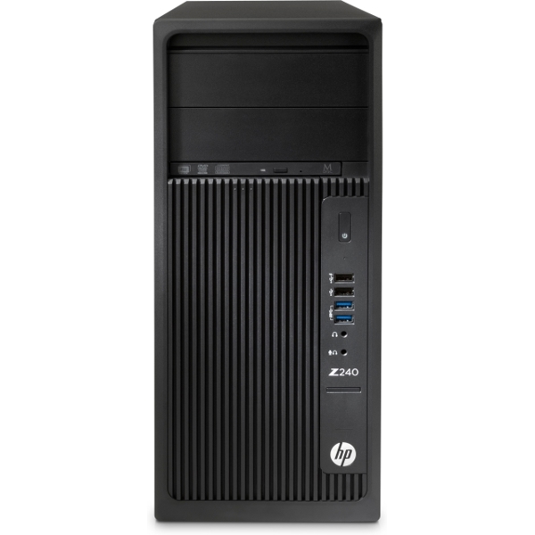 ბრენდ კომპიუტერი HP Z240 Tower Workstation - Customizable Intel Core i7-7700 3.6 8M 4C TWR CPU/16GB DDR4-2400 nECC (2x8GB) RAM/256GB SATA 1st SSD/1TB 7200 RPM SATA 2nd HDD/9.5mm Slim DVD- RW /USB Mouse & Keyboard/ 400W 92 percent eff/3 yw/Free Dos