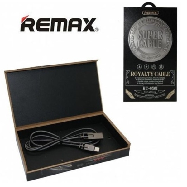 მობილურის დამტენი REMAX Royalty Cable for iPhone 5/6/7/SE RC-056i black