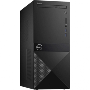 ბრენდ კომპიუტერი Dell Vostro 3670 MT /Core i3-8100 (3.6 GHz, 4C/4T, 6MB) /1x 4GB 2400MHz ( 2 UDIMM Slots )/1TB HDD 7.2K rpm 3.5" /Intel UHD 630/DVD-RW 9.5m/WLAN + BT/Kb/Mouse/ 2x USB 3.1; 4x USB 2.0; 1 RJ-45 GB Lan; HDMI; VGA