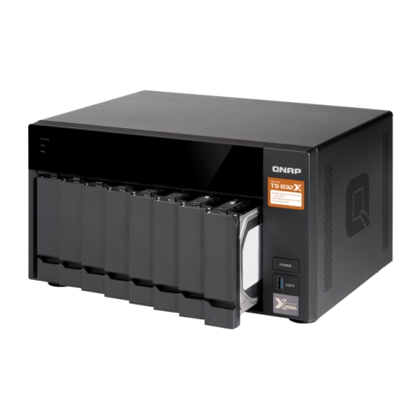 Storage systems Qnap TS-831X-4G 8-bay Tower Cost-effective quad-core business NAS with dual 10GbE SFP+ ports: 8-Ba