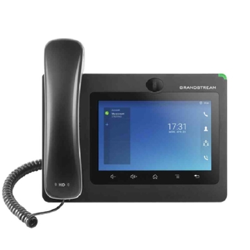 სტაციონალური ტელეფონი Grandstream GXV3370 Multimedia IP Phone for Android: 16 SIP accounts 16-lines 7 inch touch screen TFT LCD / Runs Android version 7.0 / 1,3 megapixel CMOS camera / integrated WiFi