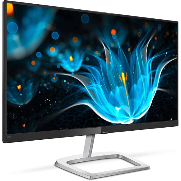 მონიტორი PHILIPS E-Line 23,8 LCD panel type: IPS technology ; Aspect ratio: 16:9 ; Optimum resolution: 1920 x 1080 @ 60 Hz ; Response time (typical): 5 ms (Gray to Gray), Brightness: 250 cd/m²; SmartContrast: 20,000,000:1; Contrast ratio (typical): 1000:1; V
