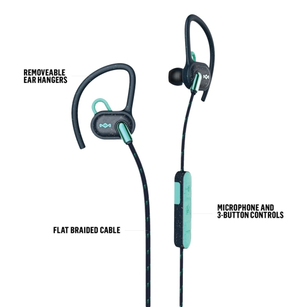 ყურსასმენი HOUSE OF MARLEY EM-FE063-TE WIRELESS BLUETOOTH® EARBUDS TEAL