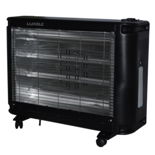 ელექტრო გამათბობელი Electric heater Luxell LX-2811-2, 2200 W, 4 Quartz tube, 3 heating levels, black color დაფარვის ზონა: 25m²