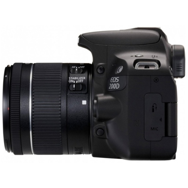 ციფრული ფოტოაპარატი CANON EOS 200D kit 18-55 IS STM Black, 24.2 MP, APS-C sensor, 5 fps, 1080P Full-HD EOS Movie ,Vari angle touchscreen 7.7 cm (3.0") / Dual Pixel CMOS AF, NFC/ Bluetooth, IEEE 802.11b/g/n (2.4GHz band) Hi-Speed USB (USB2.0),