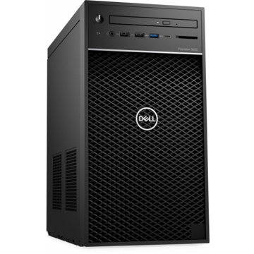 ბრენდ კომპიუტერი Dell Precision Tower Workstation 3630, Intel i7-8700 ( 6C/12T 3.2GHz, 4.6Ghz Turbo, 12MB) 16GB (2X8GB) 2666 MHz DDR4 UDIMM Non-ECC (4 Dimm Slots; Up to 64GB ), M.2 256GB PCIe NVMe SSD Class 40, 8x DVD+/-RW, NVIDIA Quadro P2000, 5GB, Optical Mouse + Multimedia Keyboard - Russian (QWERTY); 460W up to 90% efficient PSU (80Plus Gold); TPM, Energy Star; 1xGB LAN; USB 3.1, Type C (10Gb) ; 2 x DP, 1 x HDMI; / 1 x Serial; Slots: 1x Full Height PCIe x16, 1x PCIx1, 2 x Full Height PCIe x4