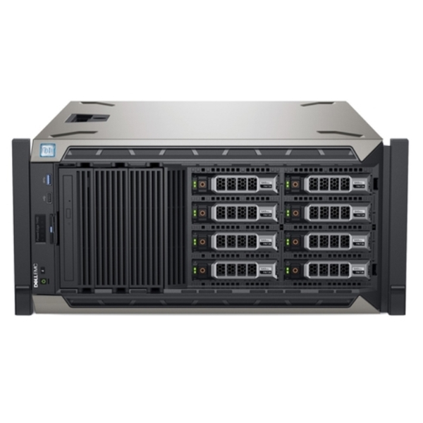 სერვერი Dell PowerEdge T440 Server/ Chassis with up to 8, 3.5" Hot Plug Hard Drives, Tower Configuration/ Intel Xeon Silver 4110 2.1G, 8C/16T, 9.6GT/s , 11M Cache, Turbo,HT (85W)/2x16GB RDIMM, 2666MT/s, Dual Rank/ Security Bezel /iDRAC9,Enterprise /NO HDD/ PERC H730P+ RAID Controller, 2GB NV Cache, Adapter, FullHeight/ DVD ROM /Dual, Hot-plug, Redundant Power Supply (1+1), 750W /C13 to C14, PDU Style, 10 AMP, 6.5 Feet (2m), Power Cord/ Dual-Port 1GbE On-Board LOM/3Ywr