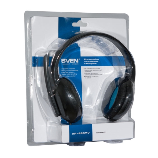 ყურსასმენი მიკროფონით - Headphones with microphone SVEN AP-680MV