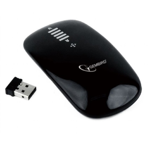 უსადენო მაუსი  - GEMBIRD Wireless touch mouse, Phoenix series, black MUSW-PT-001