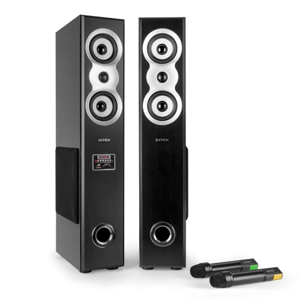 დინამიკი 2 მიკროფონით SPEAKER - INTEX Home Theater 12800 SUF With BT FM/SD/USB/Karaoke with 2 mics - IT-12800 SUF BT