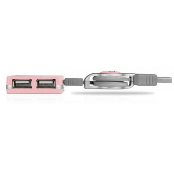 USB ჰაბი - SWEEX 4 Port USB Hub, Pitaya Pink - US156