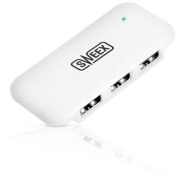 USB ჰაბი  - SWEEX Powered 4 Port USB Hub, White - US014