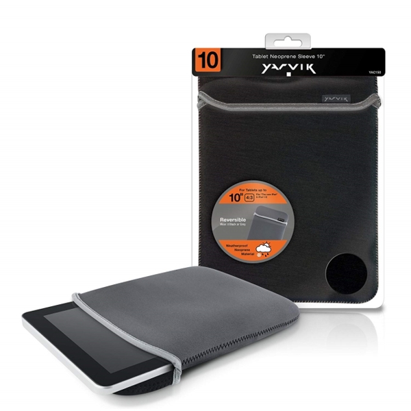 TABLET SLEEVE - YARVIK Tablet Neoprene 10'', Black/Grey - YAC150