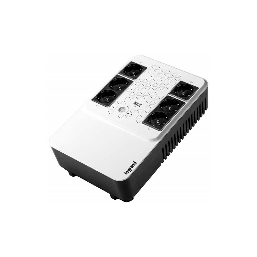 უწყვეტი კვების წყარო Legrand UPS BTicino 310082 Gruppo di Continuità New Keor Multiplug con Caricatore USB, 800 VA/480 W