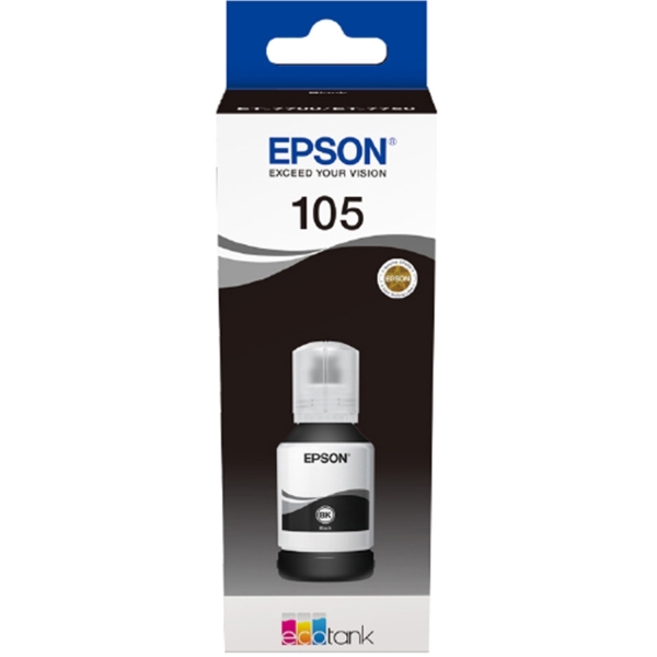 EPSON ORIGINAL (C13T00Q140) I/C (pb) 105 ECOTANK PIGMENT BLACK INK BOTTLE L7180