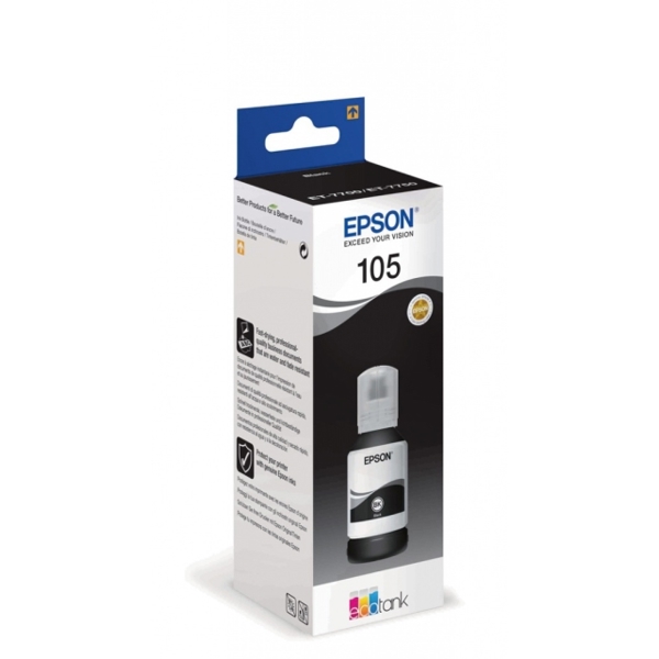 EPSON ORIGINAL (C13T00Q140) I/C (pb) 105 ECOTANK PIGMENT BLACK INK BOTTLE L7180