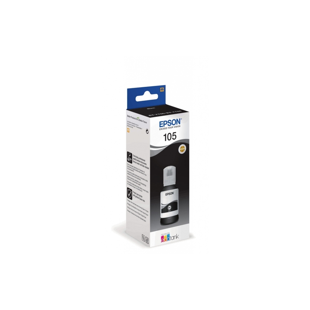 EPSON ORIGINAL (C13T00Q140) I/C (pb) 105 ECOTANK PIGMENT BLACK INK BOTTLE L7180