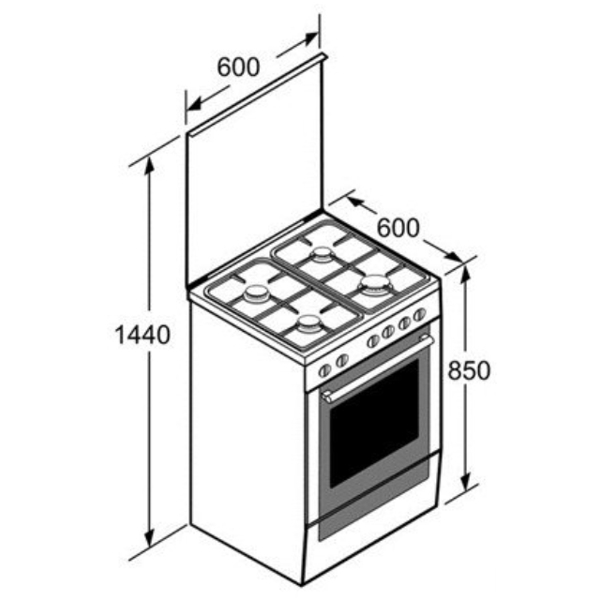 კომბინირებული გაზქურა BOSCH HGD42D120Q ღუმელის ტიპი: ელექტრო 71 ლ