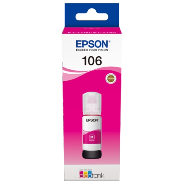 კარტრიჯი EPSON ORIGINAL (C13T00R340) I/C (m) 106 ECOTANK MAGENTA INK BOTTLE  L7180