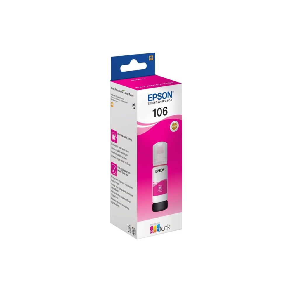 კარტრიჯი EPSON ORIGINAL (C13T00R340) I/C (m) 106 ECOTANK MAGENTA INK BOTTLE  L7180