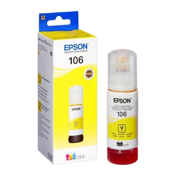 კარტრიჯი EPSON ORIGINAL (C13T00R440) I/C (y) 106 ECOTANK YELLOW INK BOTTLE  L7180