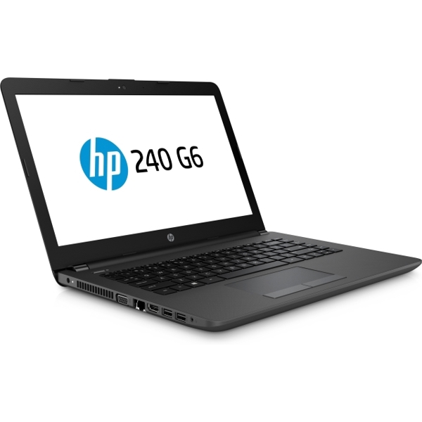 ნოუთბუქი  HP 240 G6  14" HD  I3-7020U, 4GB,  500GB, HD GRAPHICS 620,  DOS,  DVD-RW, BLACK