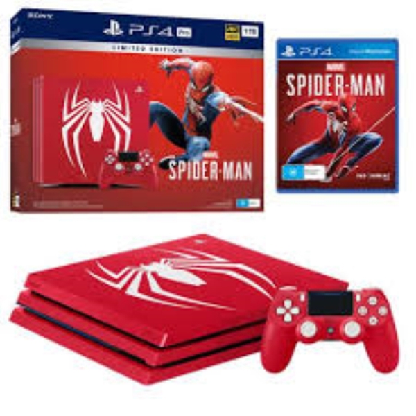 სათამაშო კონსოლი PLAYSTATION 4 CONSOLE 1TB  WITH SPIDER-MAN LIMITED EDITION (RED)\PS4