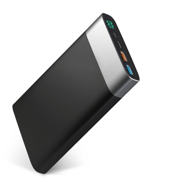 პორტატული დამტენი Power bank, Vinsic® 20000mAh External Battery QC 3.0 Quick Charge Power Bank, One QC 3.0 Quick Charge USB Output, One Standard USB Output and One Input&Output Type -C