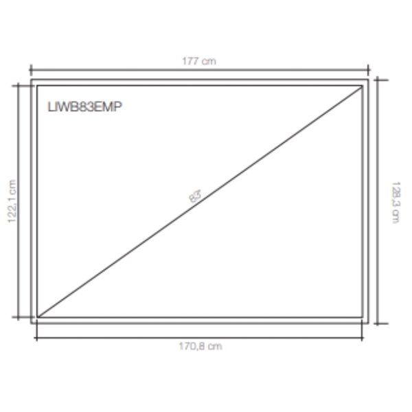  Ligra LUXIBOARD SMARTBOARD Plus IWB 83" (4:3) dual users can works at same time