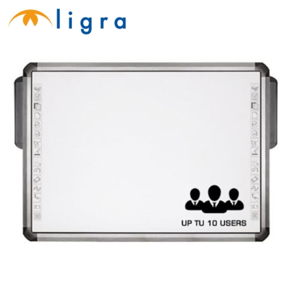 ინტერაქტიული დაფა 2 პასიური სტილუსით LIGRA LUXI SMARTBOARD 10 TOUCH 10 point touch IWB 80" (4:3)  (10 users can works at same time in single-touch mode