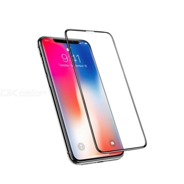 მობილურის აქსესუარი  HOCO FULL SCREEN 3D ANTI-SHOCK SOFT EDGE TEMPERED GLASS FOR IPHONEXXS(G2) BLACK