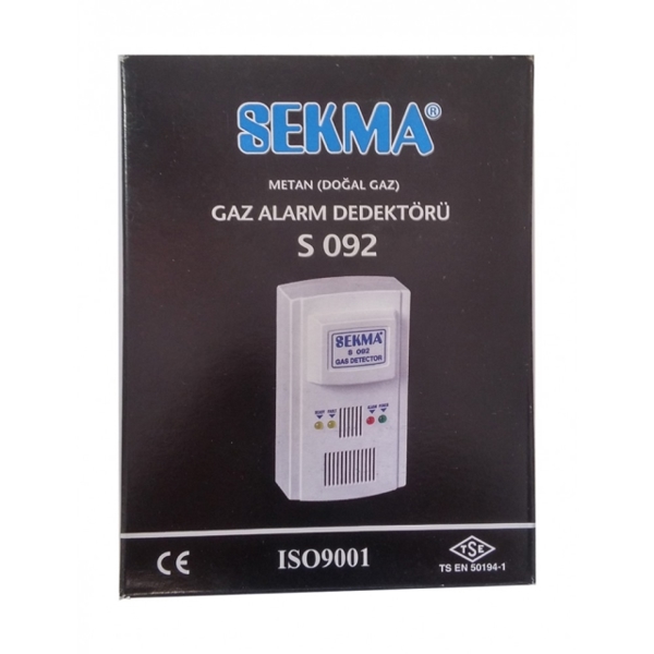 გაზის სენსორი Sekma S092 Gas Alarm Detector Voice Strobe Home Sec