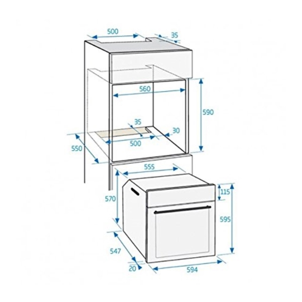 ჩასაშენებელი ღუმელი BEKO BIM 22101M