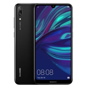 მობილური ტელეფონი HUAWEI Y7 2019 Black, 6.26'' 19:9 1520x720, 1.8GHz, 8 Core, 3GB RAM, 32GB, up to 512GB flash, 13Mpix2Mpix/16Mpix, 2 Sim, 2G, 3G, LTE, BT, Wi-Fi, GPS, Glonass, Type-C, 4000mAh, Android 8.1 Oreo