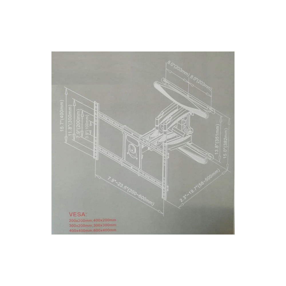 Allscreen CTMD70, 40-70", TV Mount, Black
