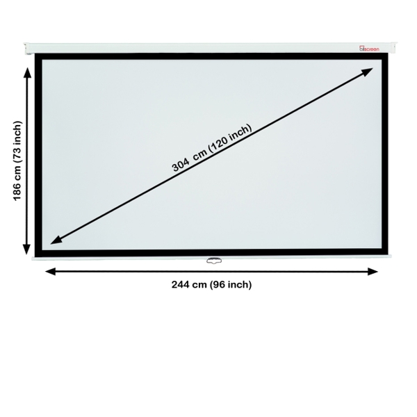 პროექტორის ეკრანი ALLSCREEN MANUAL PROJECTION SCREEN 244X186CM 16:9 HD FABRIC CWP-244186 Diagonal 120 inch / 304 CM