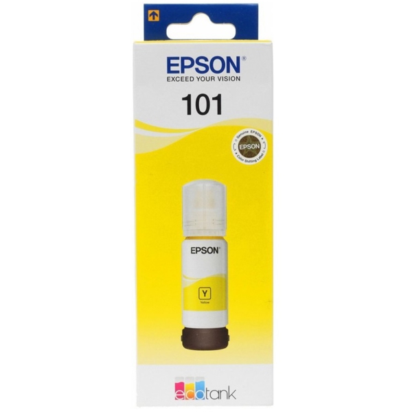 კარტრიჯის მელანი Epson C13T03V44A 101, Ink Bottle, 70 ML, 6000P, Yellow