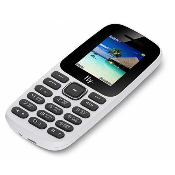 მობილური ტელეფონი FLY FF183 White, 1.77'' 128x160, 260MHz, 1 Core, 32MB RAM, 24MB, up to 32GB flash, 2 Sim, 2G, BT v3.0, Micro-USB, 800mAh, 75g, 112,8x49x14,4