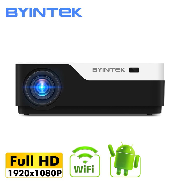 პროექტორი BYINTEK MOON K11 Android 200inch native: 1920x1080 1080P FULL HD LED Video Projector with Android 7.1 OS HDMI USB For Game Movie Cinema Home Theater 