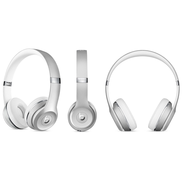  BEATS BY DR DRE BEATS SOLO3 WIRELESS ON-EAR HEADPHONES - SATIN SILVER MODEL A1796 (MUH52ZMA)