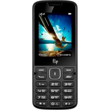 მობილური ტელეფონი FLY FF250 Black, 2.4'' 240х320, 32MB RAM, 32MB, up to 16GB flash, 0.3Mpix, 2 Sim, BT v2.1, Micro-USB, 800mAh, 81,5g, 124x52x13.2