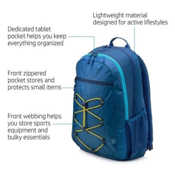 ნოუთბუქის ჩანთა HP 15.6 Active Blue/Yellow Backpack