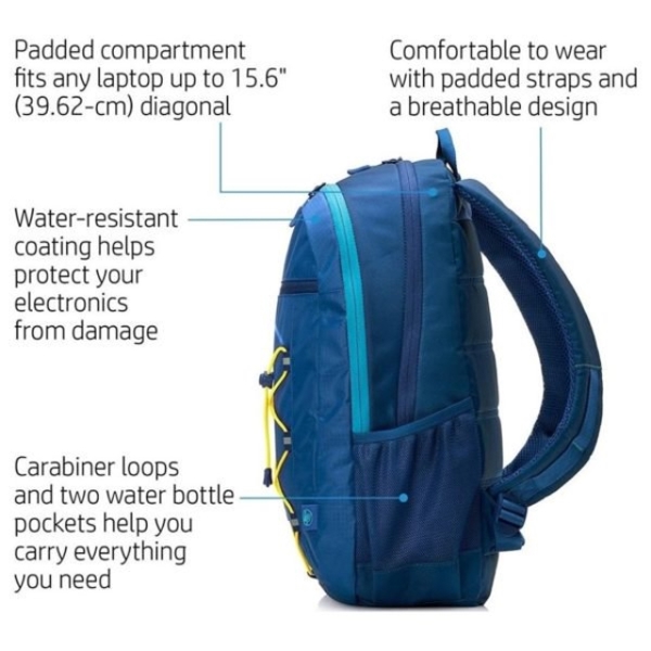 ნოუთბუქის ჩანთა HP 15.6 Active Blue/Yellow Backpack