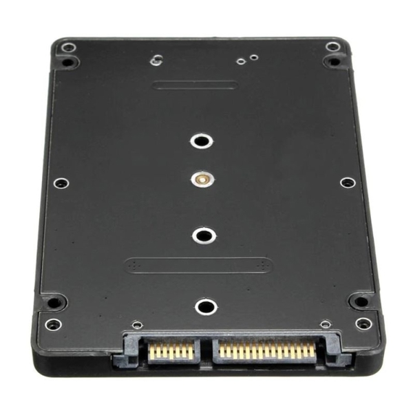 SSD მყარი დისკის ქეისი Converter Adapter B Wrench Connector 2 M.2 NGFF (SATA) SSD to 2.5 SATA Card Adapter with Black Case