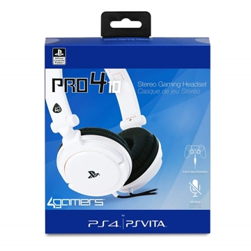 ყურსასმენი PRO4-10 OFFICIALLY LICENSED STEREO GAMINIG  HEADSET WHITEPS4