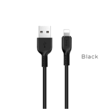 USB  HOCO X13 EASY CHARGED LIGHTNING CHARGING CABLE,(L=1M) BLACK