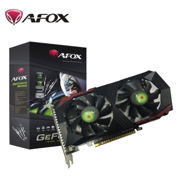 ვიდეო დაფა AFOX NVIDIA Geforce GTX1050TI, 4GB GDDR5 128Bit, ATX Dual Fan AF1050TI-4096D5H2